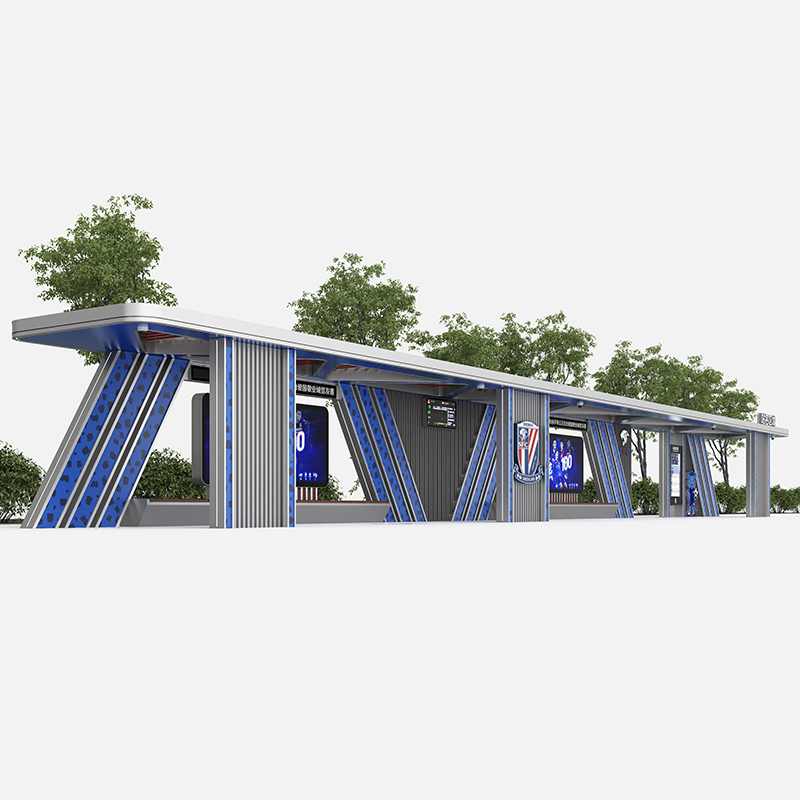 Fermata della pensilina dell'autobus in metallo-HCT-0114
