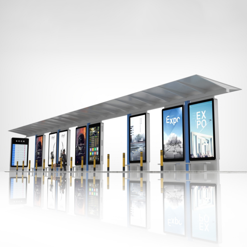 Utomhus City M&ouml;bler Smart Bus Stop Shelter-ZEMSO-HCT-0025