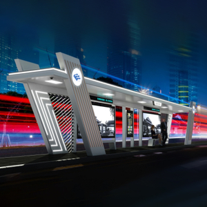 Halte Bus Cerdas Furnitur Perkotaan Luar Ruangan-ZEMSO-HCT-0026