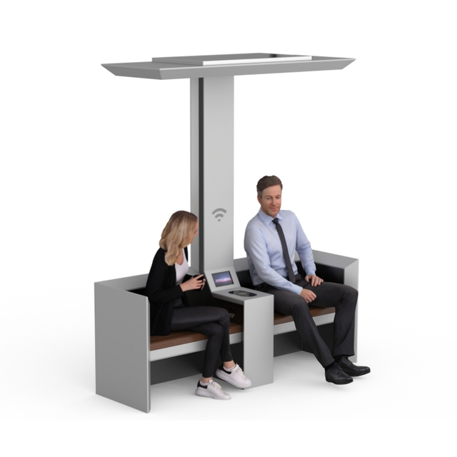 Moderne design ventebuss solbenk ZEMSO-ZY-0014