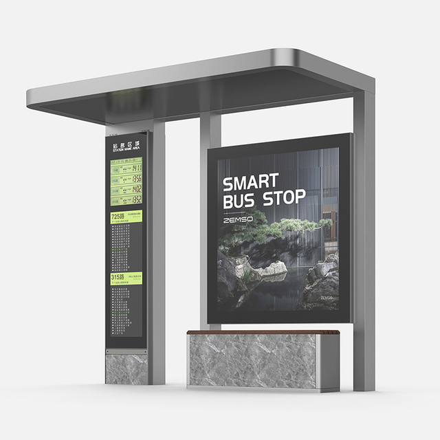 Panlabas na Modernong Bus Stop Shelter-HCT-0121