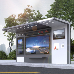 مأوى للحافلات مصنوع من الفولاذ المقاوم للصدأ-HCT-0076