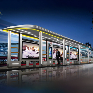 Pensilina per autobus in metallo Smart City-ZEMSO-HCT-0062