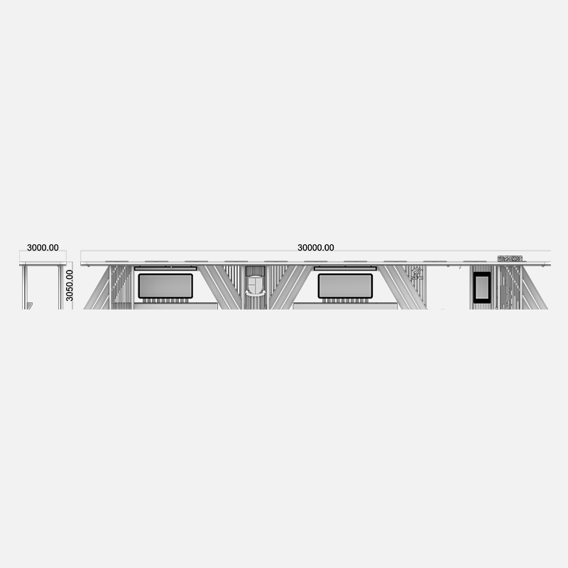 Fermata della pensilina dell'autobus in metallo-HCT-0114