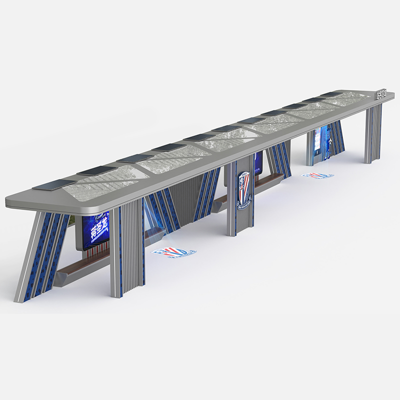 Fermata della pensilina dell'autobus in metallo-HCT-0114