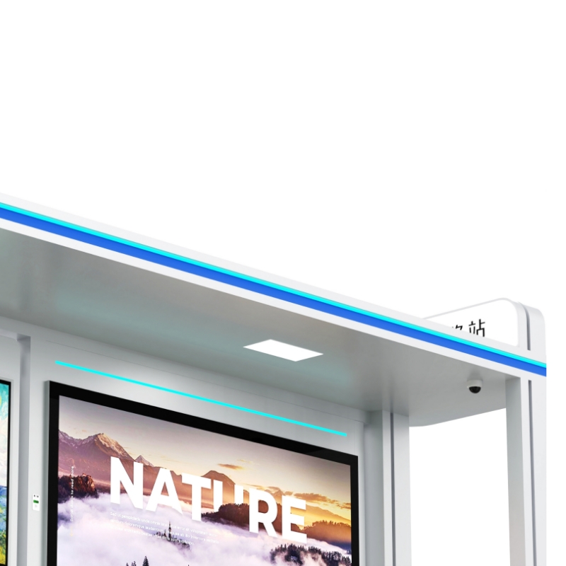 Utomhus Smart Metal Bus Stop Shelter-ZEMSO-HCT-0039