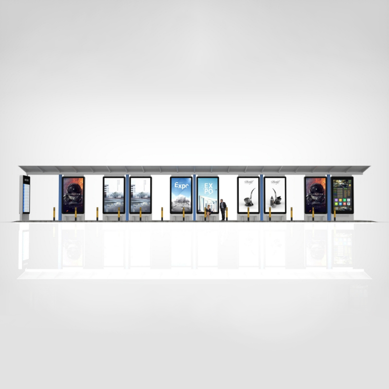 Utomhus City M&ouml;bler Smart Bus Stop Shelter-ZEMSO-HCT-0025