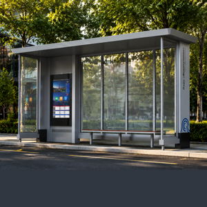 Բացօթյա Smart Public Transit Bus Shelter ZX-BS-010